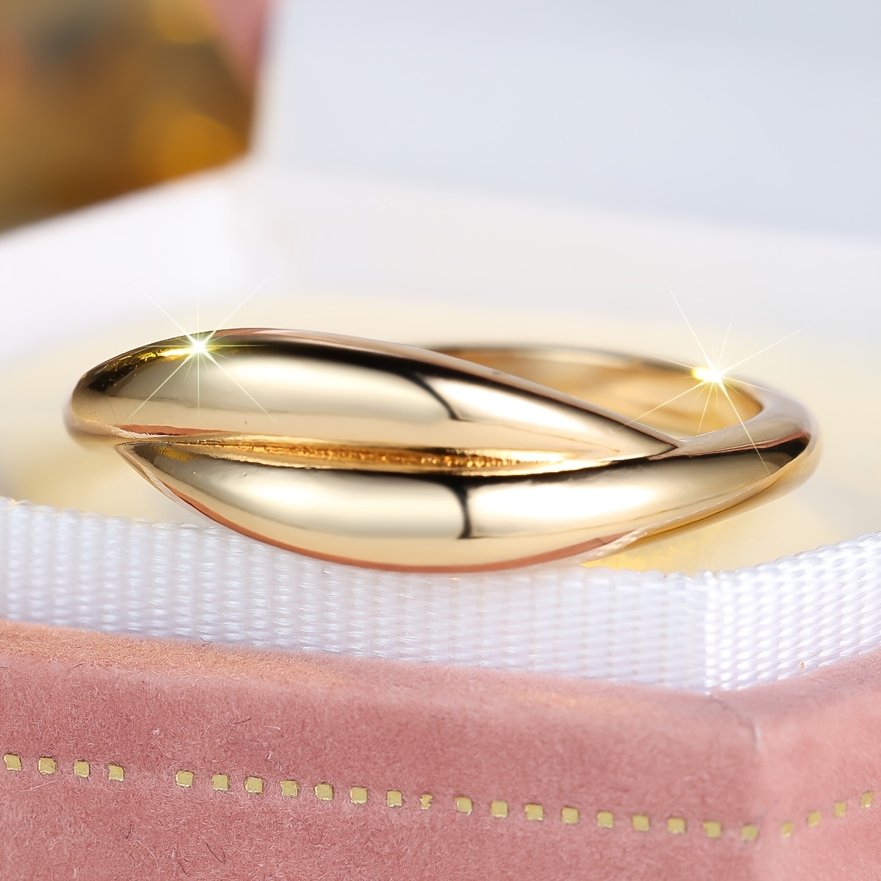 Women's Glossy Classic Fashion Ring, Elegant Accessory
